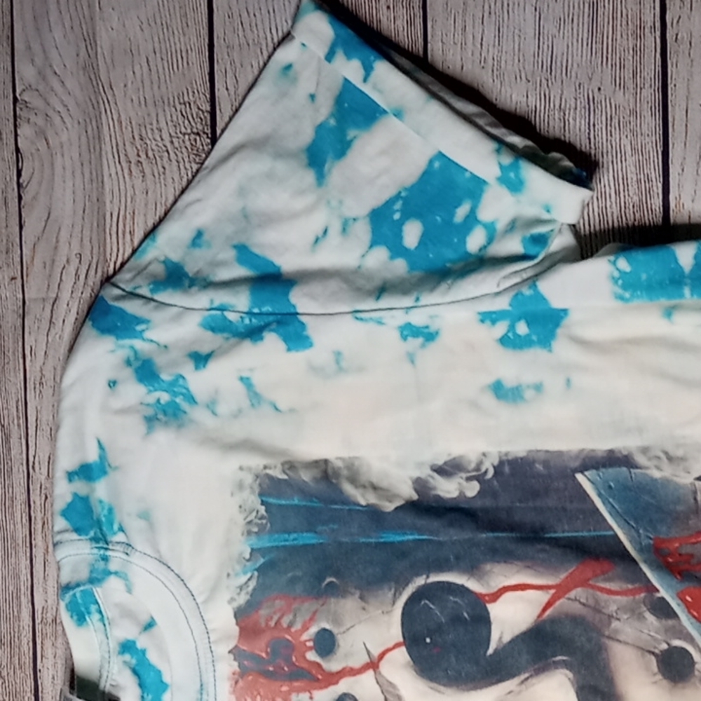 Hand Bleached Jason Voorhees Unisex Tie Dye Tee - Picture 5 of 6